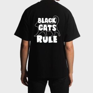 Black Cats Rule Dad Kitty Daddy Cat Mom Christmas Father Premium_3 Men T-Shirt
