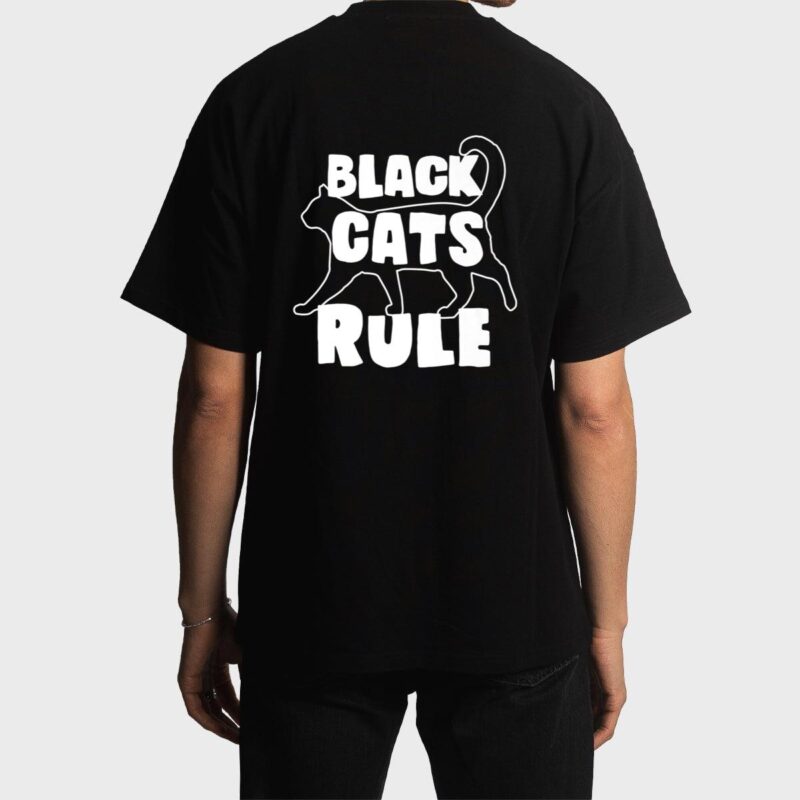 Black Cats Rule Dad Kitty Daddy Cat Mom Christmas Father Premium_3 Men T-Shirt