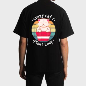 Cat Cactus Succulent Crazy Cat Lady Gardening Men T-Shirt
