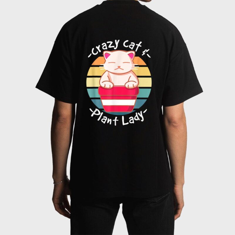 Cat Cactus Succulent Crazy Cat Lady Gardening Men T-Shirt