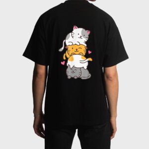 Cat Cats Cute Kitty Pile Anime Kawaii Neko Gift Men T-Shirt