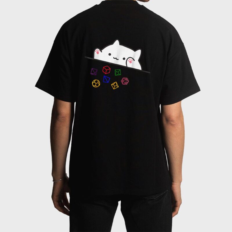 Cat Throwing Dice Tabletop Games Cute Kawaii Animal Lover Men T-Shirt