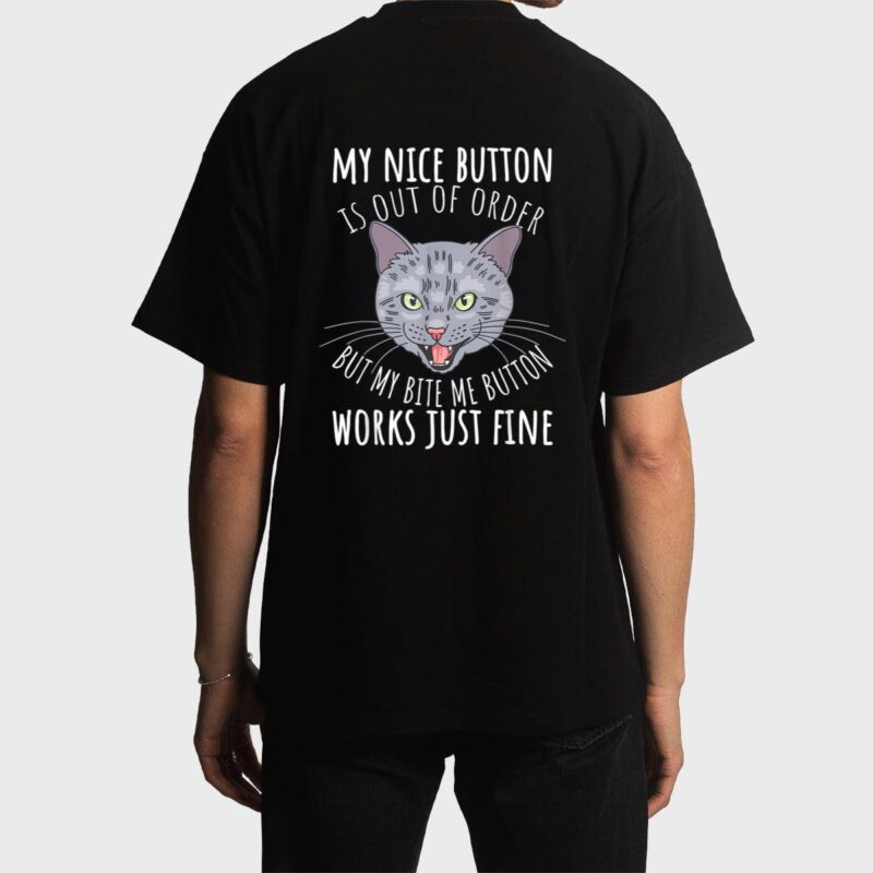 Cat Tshirt, Funny Cat Tees, Cat Lover Gifts, Cat Bite Me Men T-Shirt