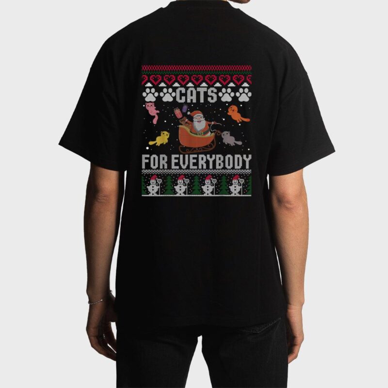 Cats For Everybody Christmas Cute Cat Lover Men T-Shirt