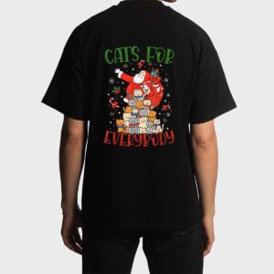 Cats For Everybody Ugly Christmas Cat Funny Xmas Men T-Shirt