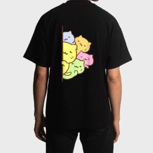 Cats Meowtain Cute Kitty Pile Anime Kawaii Gay Pride Men T-Shirt