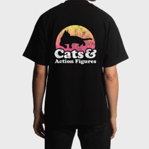 Cats and Action Figures Mens or Womens Cat and Action Figure Men T-Shirt