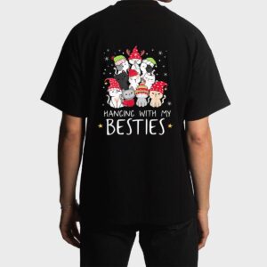 Christmas Cat Lover Christmas Tree Kawaii Cat Bestie Men T-Shirt