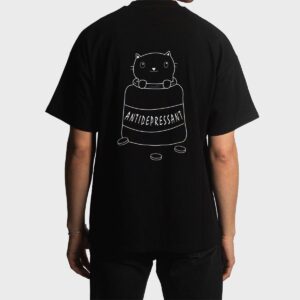 Cute Cat Drawing Cat Antidepressant Men T-Shirt