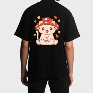 Cute Kawaii Toadstool Cat - Aesthetic Mushroom Kitten Men T-Shirt