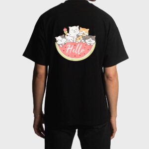 Cute Kitten In Watermelon Cute Cat Family Cat Motif Men T-Shirt