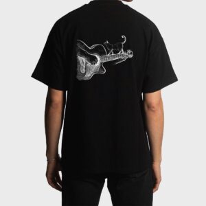 Cute Siamese Cat Guitar Player Men T-Shirt