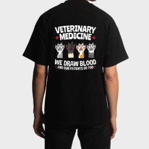 Cute Veterinarian Paws Cat Meow Kitty Cat For Mom Men T-Shirt