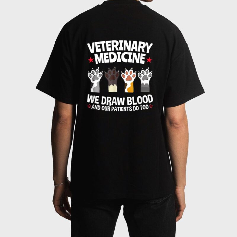 Cute Veterinarian Paws Cat Meow Kitty Cat For Mom Men T-Shirt