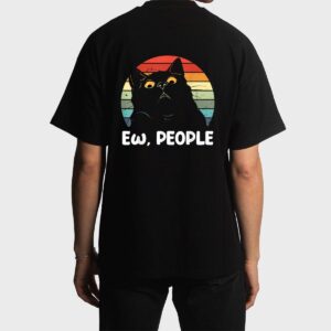 Ew people funny Black Cat lover for women men fun cat saying Men T-Shirt
