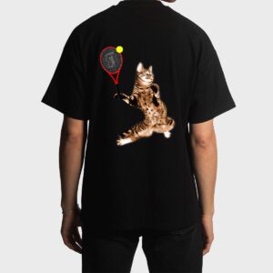 FUNNY TENNIS GAME T-SHIRT FUNNY CAT RACKET FOR MEN WOMEN Men T-Shirt