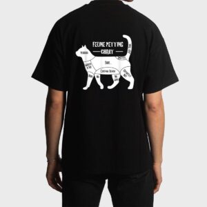 Feline Petting Chart Cat Apparel Men T-Shirt