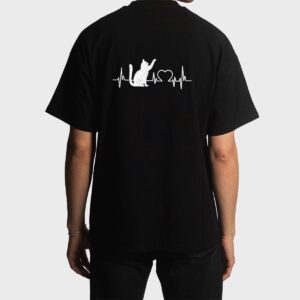 Funny Cat  for Women - Meowy Cute Cat Lover Heartbeat Men T-Shirt