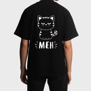 Funny Cat Gift for Cat Lovers Meh Cat Men T-Shirt