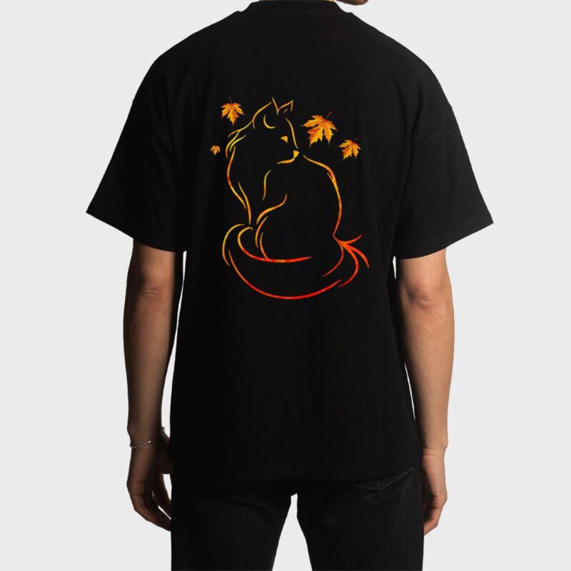 Funny Cat Leaf Fall Hello Autumn For Cute Kitten Lover Men T-Shirt
