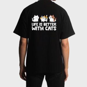 Funny Cat Lover Cute Kittens Life Is Better With Cats Men T-Shirt