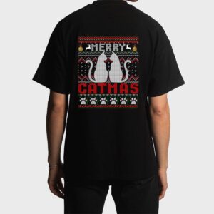 Funny Cat Lover Merry Catmas Christmas Men T-Shirt