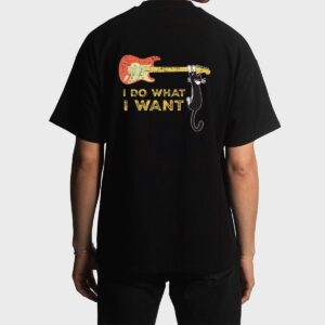 Funny Guitar Lover gifts, Retro I do what I want with my cat Men T-Shirt