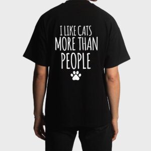Funny I Like Cats More Than People T-Outfits For Cats Lover Men T-Shirt