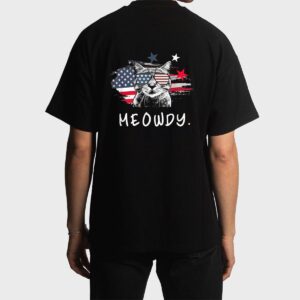 Funny Meowdy Cat Shirt Cat America Meowica Cat Men T-Shirt
