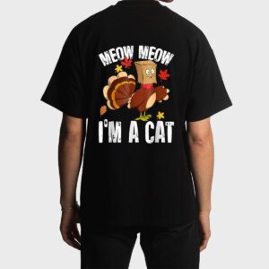 Funny Thanksgiving Cool Turkey Fake Cat Men T-Shirt