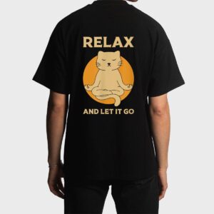 Funny cat Graphic Yoga Zen Meditation Men T-Shirt