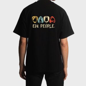 Guitar And Black Cat Lover,Ew People Meowy Funny Cat Men T-Shirt