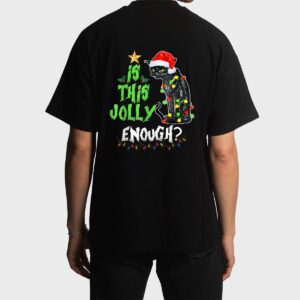 Halloween Is This Jolly Enough Noel Cat Merry Christmas Men T-Shirt