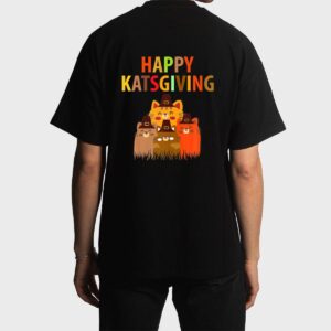 Happy-Katsgiving Thanksgiving-Cats Lovers-Pilgrim Hat Premium Men T-Shirt