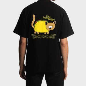 I Am A Palindrome Tacocat Funny Cinco De Meow Cat Lover Men T-Shirt
