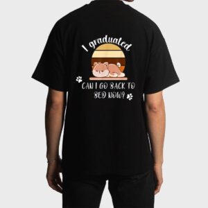 I Graduated Can I Go Back To Bed Now cat sleeping Men T-Shirt