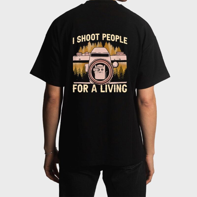 I Shoot People For A Living Photography Cat Photographer Men T-Shirt