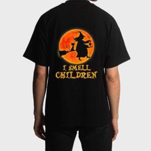 I Smell Children Halloween Costume Witch Black Cat Cute Men T-Shirt