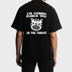 I'm Gonna Punch You In The Throat Funny Lion Cat Men T-Shirt