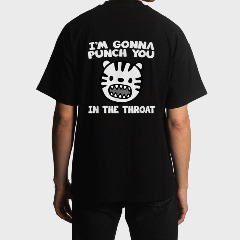 I'm Gonna Punch You In The Throat Funny Lion Cat Men T-Shirt