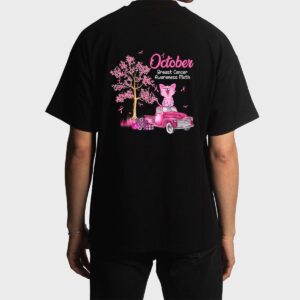 In October We Wear Pink Pumpkin Cat Breast Cancer Awareness_1 Men T-Shirt