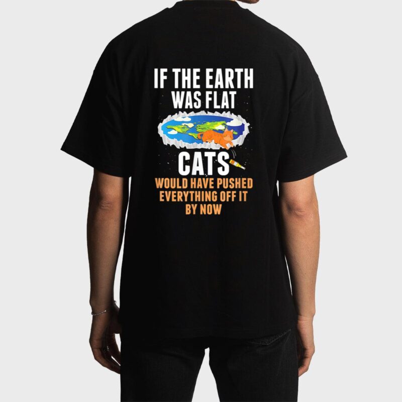 It S Flat Earth Cat Kitten Science Conspiracy Flat Earther Men T-Shirt