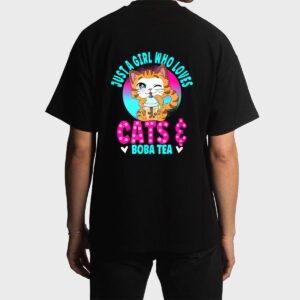 Just A Girl Who Loves Boba Ea Cat Bubble Ea Men T-Shirt
