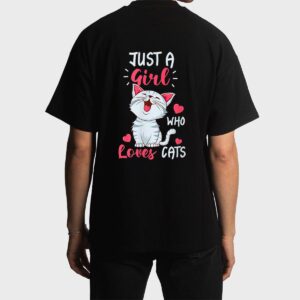 Just A Girl Who Loves Cats  Cute Cat Lover Gifts Men T-Shirt