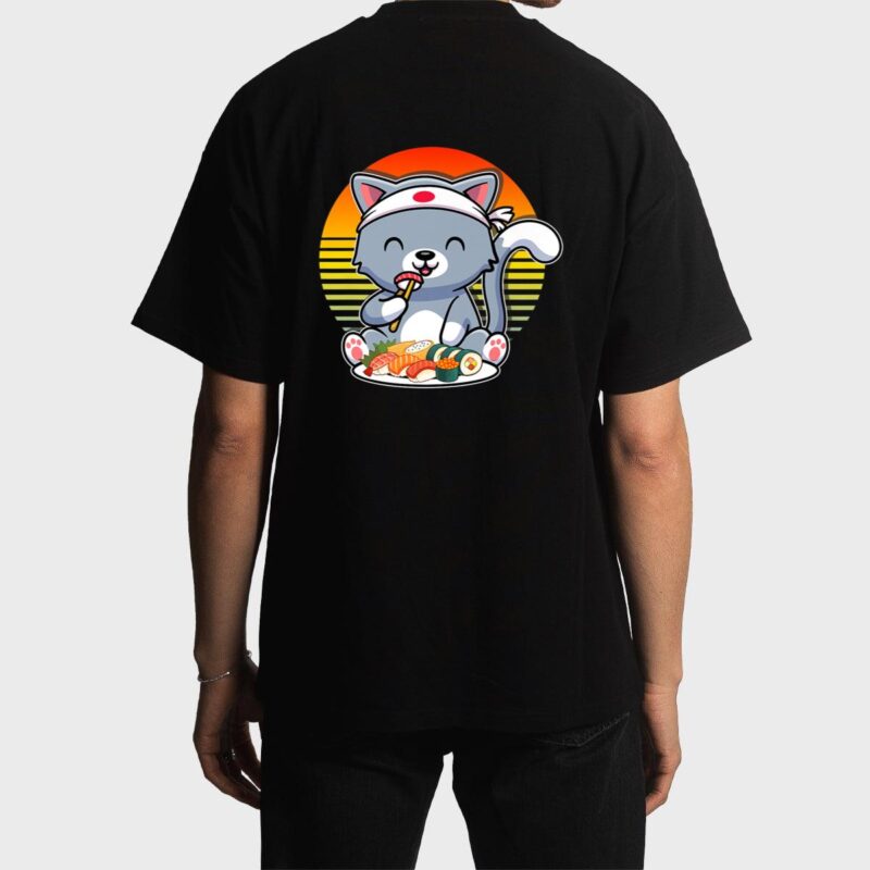 Kawaii Anime Cat Otaku Japanese Sushi Gift Girls Kids Teens Premium Men T-Shirt