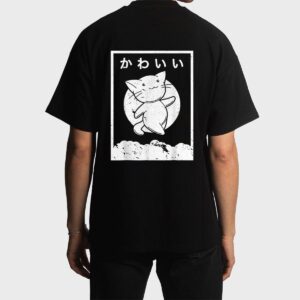 Kawaii Cat . Retro Style Anime Men T-Shirt