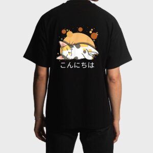 Kawaii Cat Anime Japanese Gift Official nager Men T-Shirt