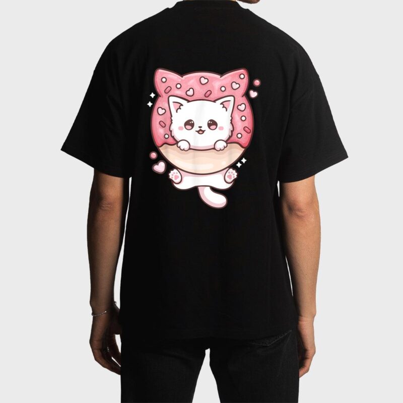 Kawaii Cat Donut Anime Lover Otaku Men T-Shirt
