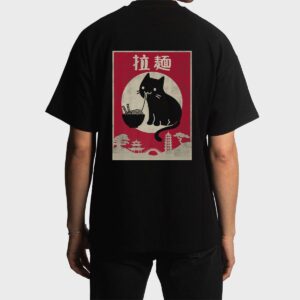 Kawaii Cat Ramen Vintage Anime Japanese Food Girls Boys Teen Premium Men T-Shirt