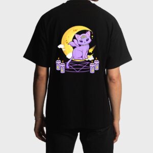 Kawaii Pastel Goth Cute Creepy Black Cat Pagan Kitty Occult Men T-Shirt